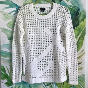 White Open Knit Sweater ⚓️